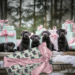 Labrador Puppy Modern Mint jul Sm Presentpapper