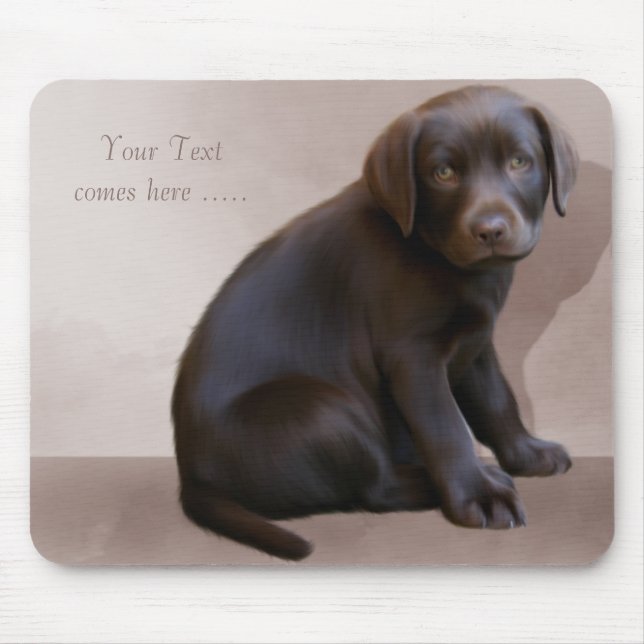 Labrador Puppy Mousepad Musmatta (Framsidan)