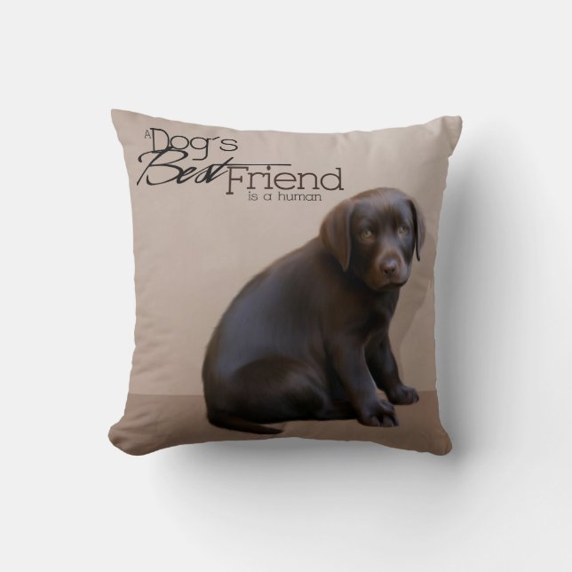 Labrador Puppy Pillow Kudde (Framsida)