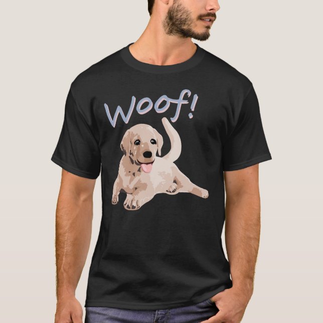 Labrador Puppy Skriv ut T Shirt (Framsida)
