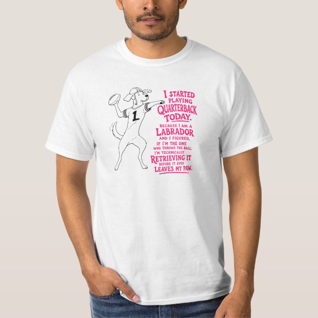 Labrador Quarterback meme T Shirt (Framsida)