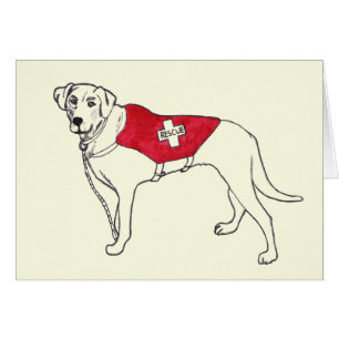 Labrador Rädding Hund Animal Teckning Art blir br Hälsningskort