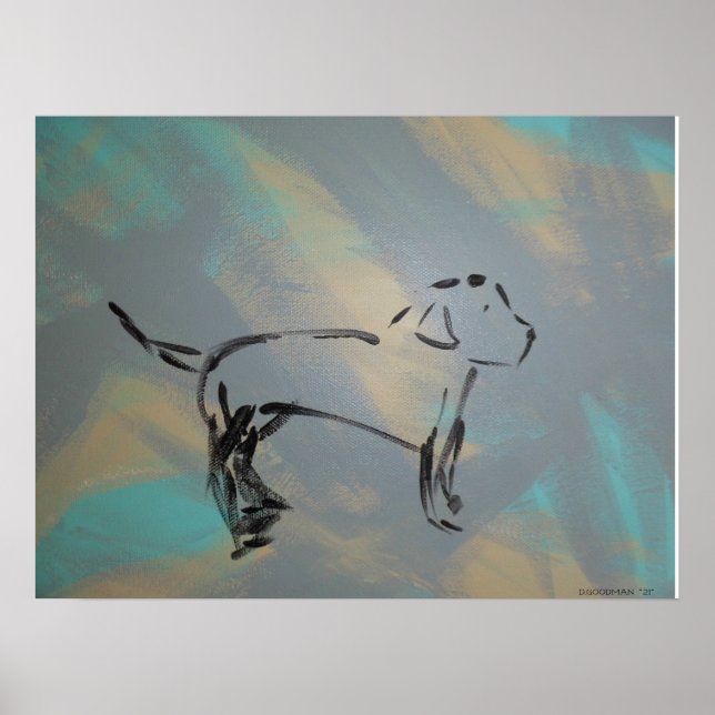 Labrador Retriever-Abstrakten Poster (Framsidan)