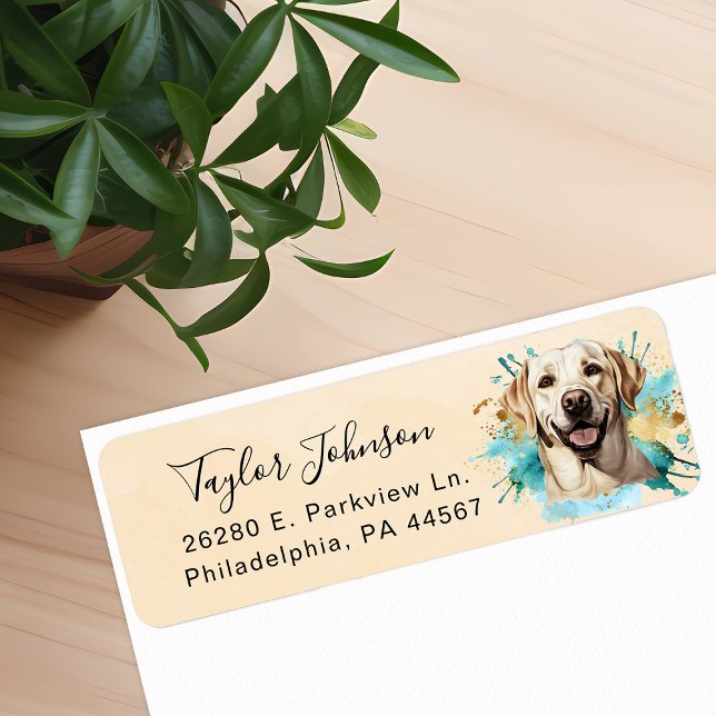 Labrador Retriever-adressetikett Returadress Etikett (Skapare uppladdad)