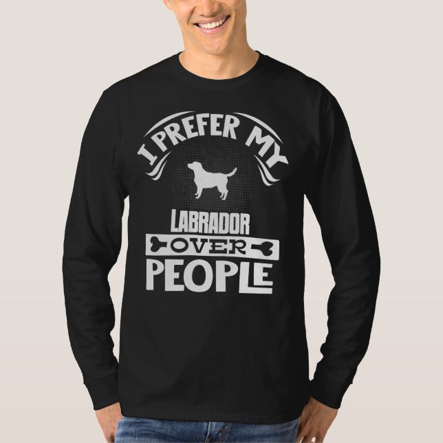 Labrador Retriever Ägare Jag föredrar mitt labrado T Shirt (Framsida)