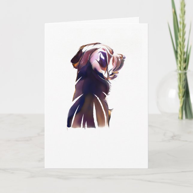 Labrador Retriever Akvarell Hundkort – Hundälskare Kort (Framsida)