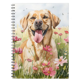 Labrador Retriever Akvarell Journal Anteckningsbok