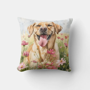 Labrador Retriever Akvarell Kastkudde Kudde