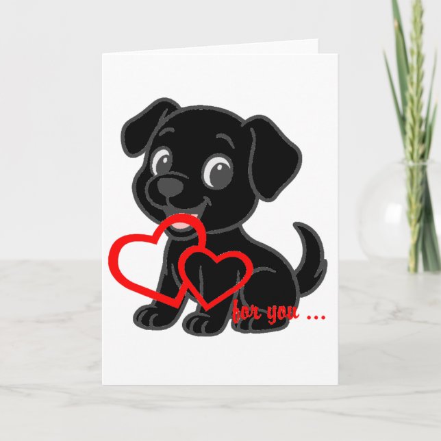 Labrador Retriever Alla hjärtans dag Kort (Framsida)