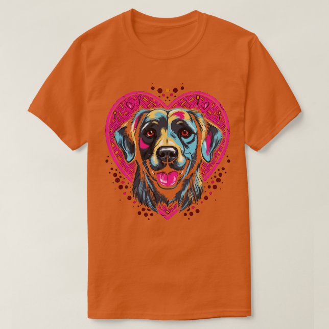 Labrador Retriever Alla hjärtans dag T Shirt (Design framsida)