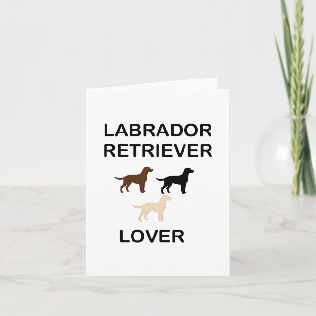 labrador retriever älskare alla färger silhuetter kort (Framsida)