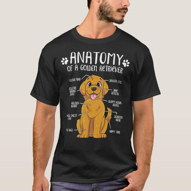 Labrador Retriever Anatomy Lab Hund T Shirt (Framsida)