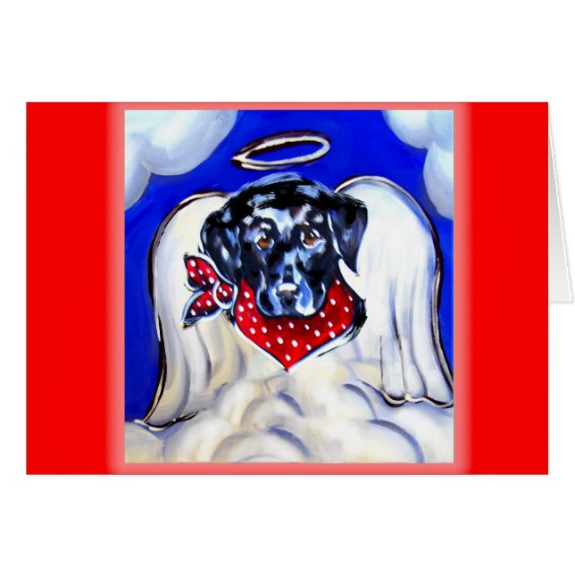 Labrador Retriever Angel Hälsningskort (Framsidan Horizontal)