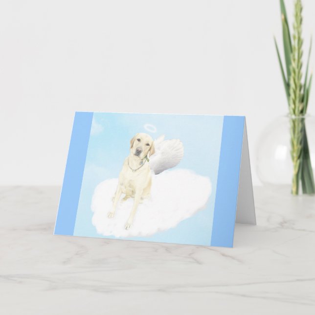 Labrador Retriever Angel Sympathy Card Hund Kort (Framsida)