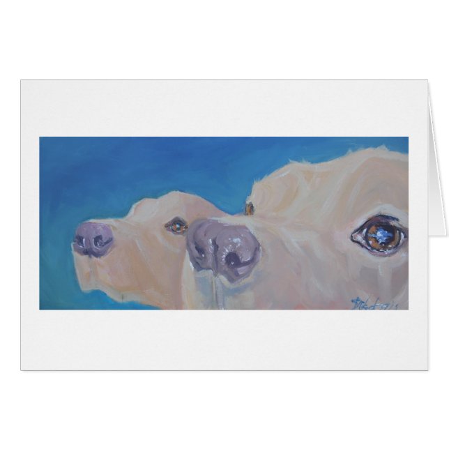 Labrador Retriever Art Card OBS Kort (Framsidan Horizontal)