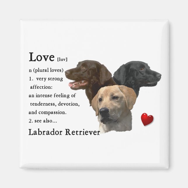 Labrador Retriever Art Gifts Magnet (Framsidan)