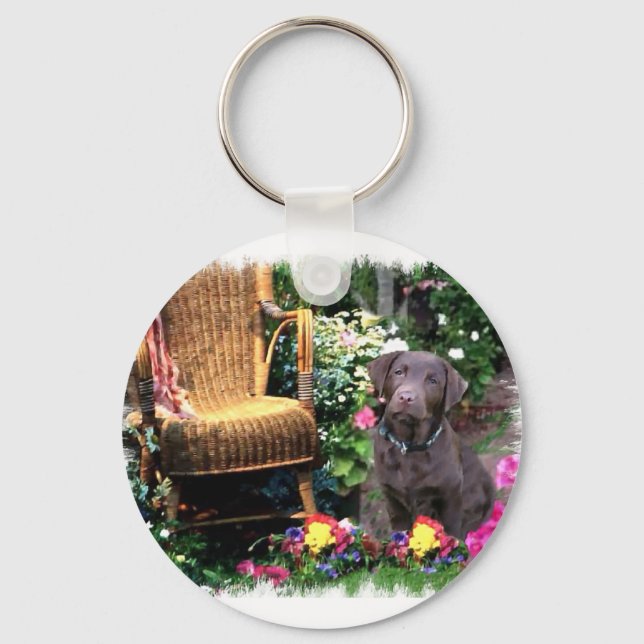 Labrador Retriever Art Gifts Nyckelring (Framsida)