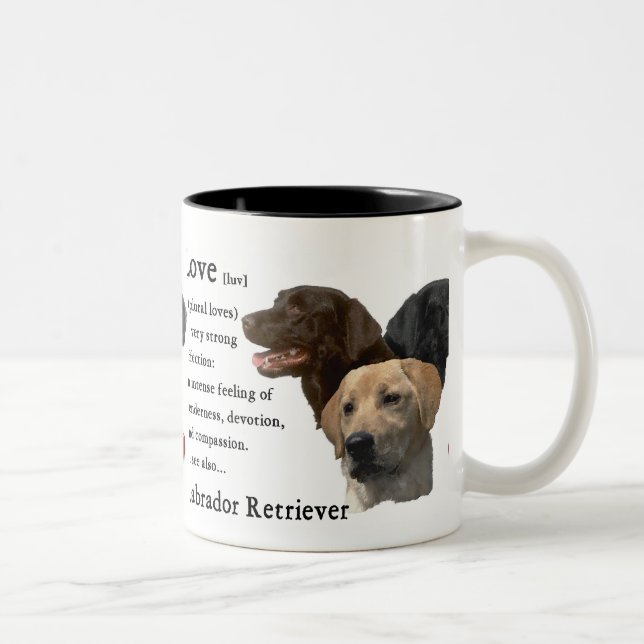 Labrador Retriever Art Gifts Två-Tonad Mugg (Höger)