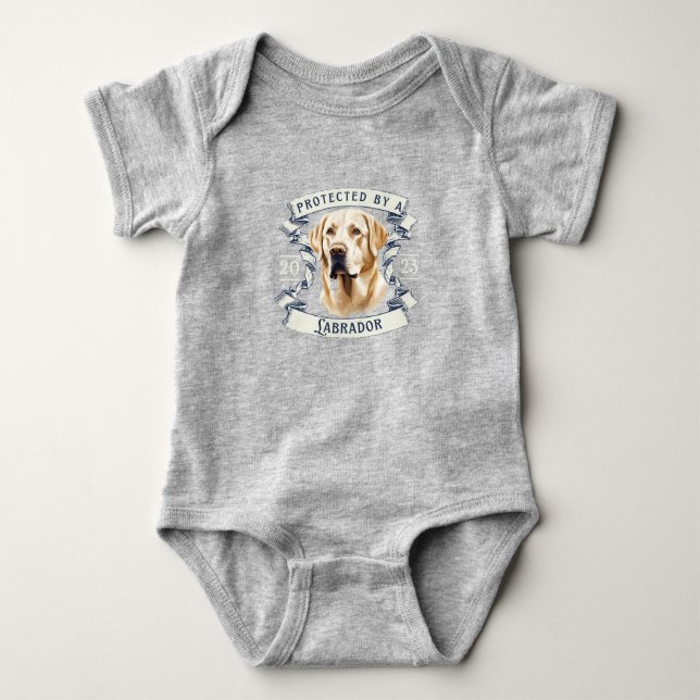 Labrador Retriever Baby Bodysuit T Shirt (Framsida)