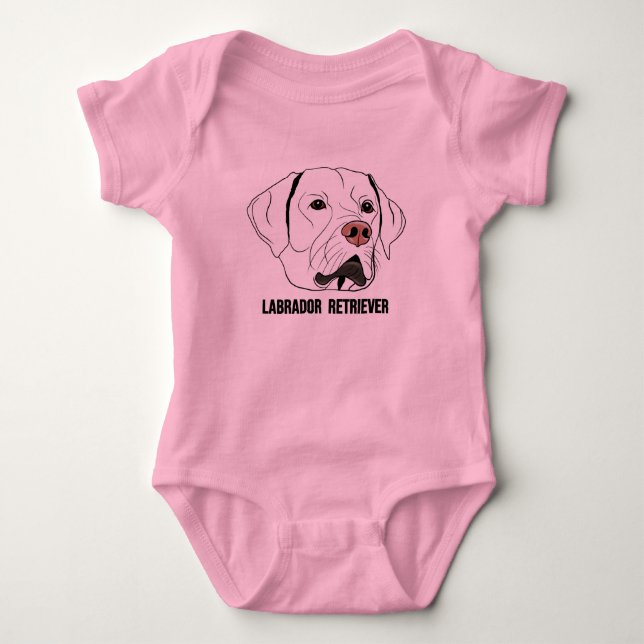 LABRADOR RETRIEVER baby överdragskläder T Shirt (Framsida)