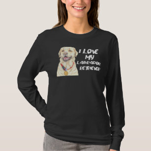 Labrador Retriever bar en gyllene Medal i Kärlek M T Shirt