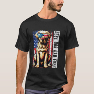 Labrador Retriever Bästa hundpappa någonsin Amerik T Shirt