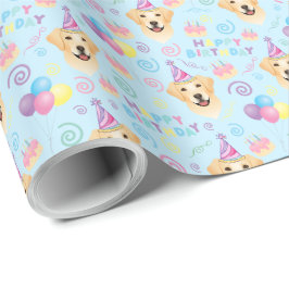 Labrador Retriever Birthday Gift Wrapping Paper Presentpapper