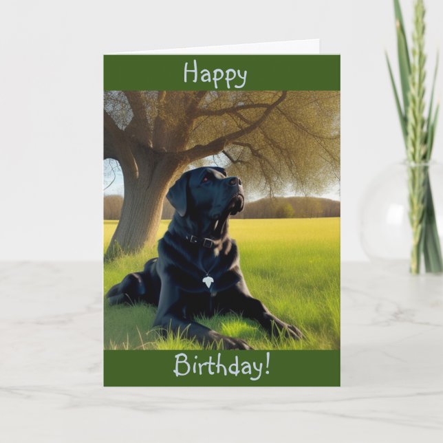 Labrador Retriever Birthday Kort (Framsida)