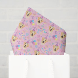 Labrador Retriever Birthday Tissue Paper in Pink