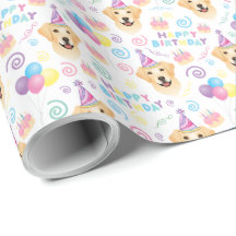 Labrador Retriever Birthday Wrapping Papper