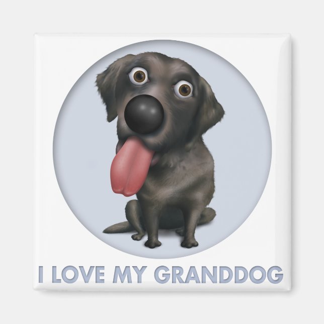 Labrador Retriever (Black) Granddog Magnet (Framsidan)