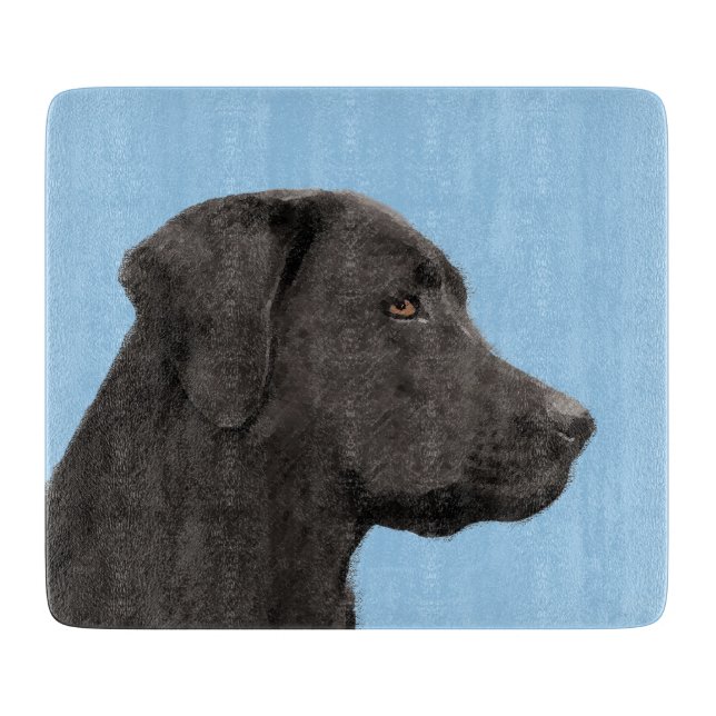 Labrador Retriever Black Painting Original Hund Ar (Framsidan)