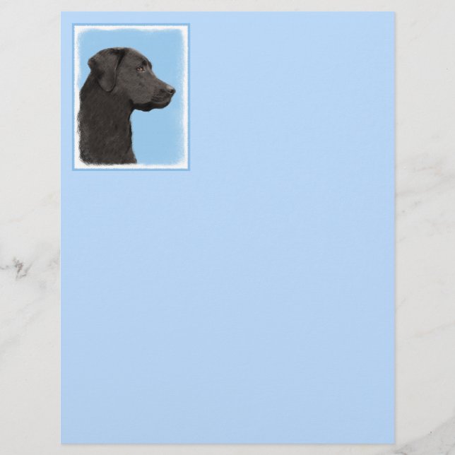Labrador Retriever Black Painting Original Hund Ar (Framsida)