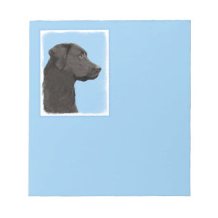 Labrador Retriever Black Painting Original Hund Ar Anteckningsblock