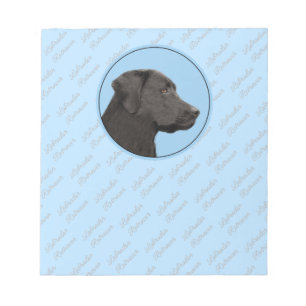 Labrador Retriever Black Painting Original Hund Ar Anteckningsblock