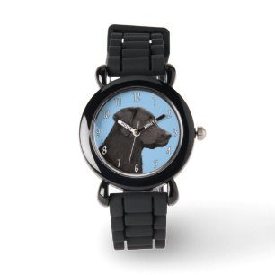 Labrador Retriever Black Painting Original Hund Ar Armbandsur