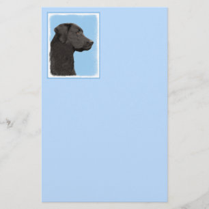 Labrador Retriever Black Painting Original Hund Ar Brevpapper