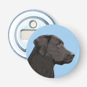 Labrador Retriever Black Painting Original Hund Ar Flasköppnare