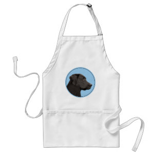 Labrador Retriever Black Painting Original Hund Ar Förkläde