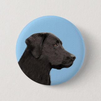 Labrador Retriever Black Painting Original Hund Ar Knapp