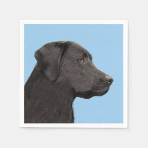 Labrador Retriever Black Painting Original Hund Ar Pappersservett