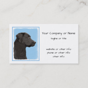 Labrador Retriever Black Painting Original Hund Ar Visitkort