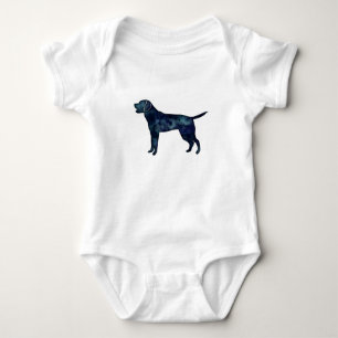 Labrador Retriever Black Watercolor Silhouette Tee