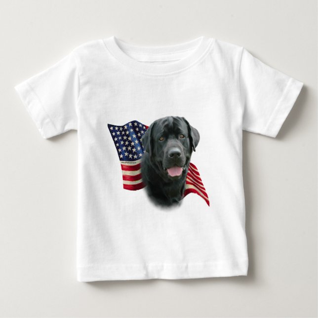 Labrador Retriever (blk) Flagga Tröja (Framsida)