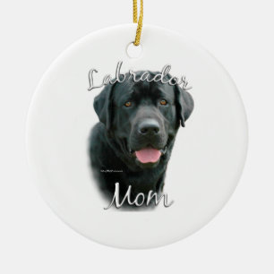 Labrador Retriever (blk) Mamma 2 Julgransprydnad Keramik