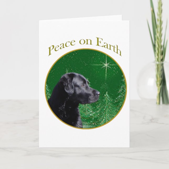 Labrador Retriever (blk) Peace Helgkort (Framsida)