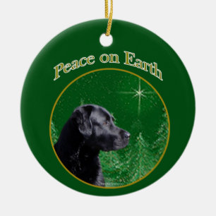 Labrador Retriever (blk) Peace Julgransprydnad Keramik