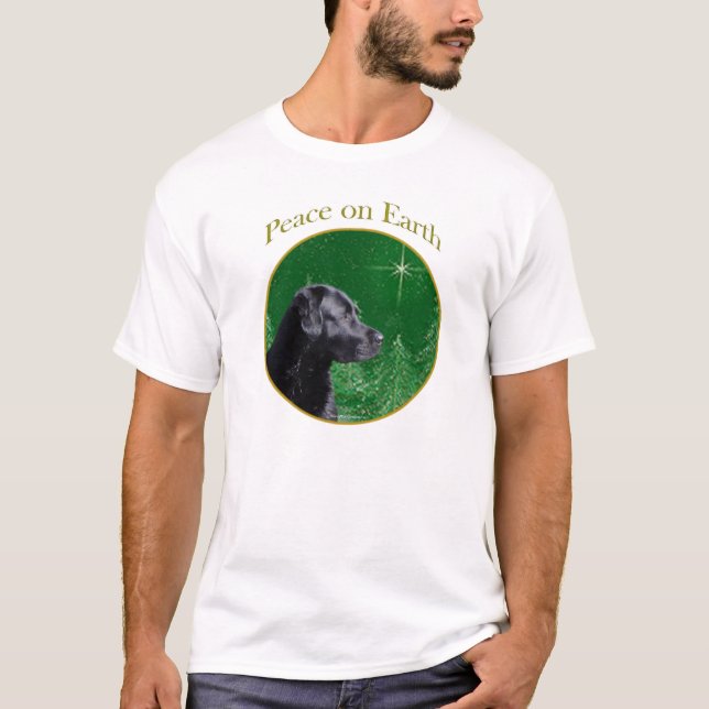 Labrador Retriever (blk) Peace T-shirt (Framsida)