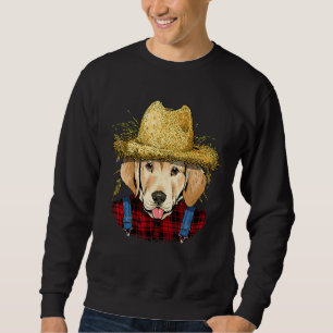 Labrador Retriever Bonde Jordbruk Lantbruk Husdjur Lång Ärmad Tröja