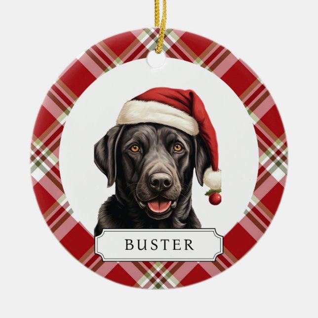 Labrador Retriever Ceramic Circle Ornament (Framsidan)